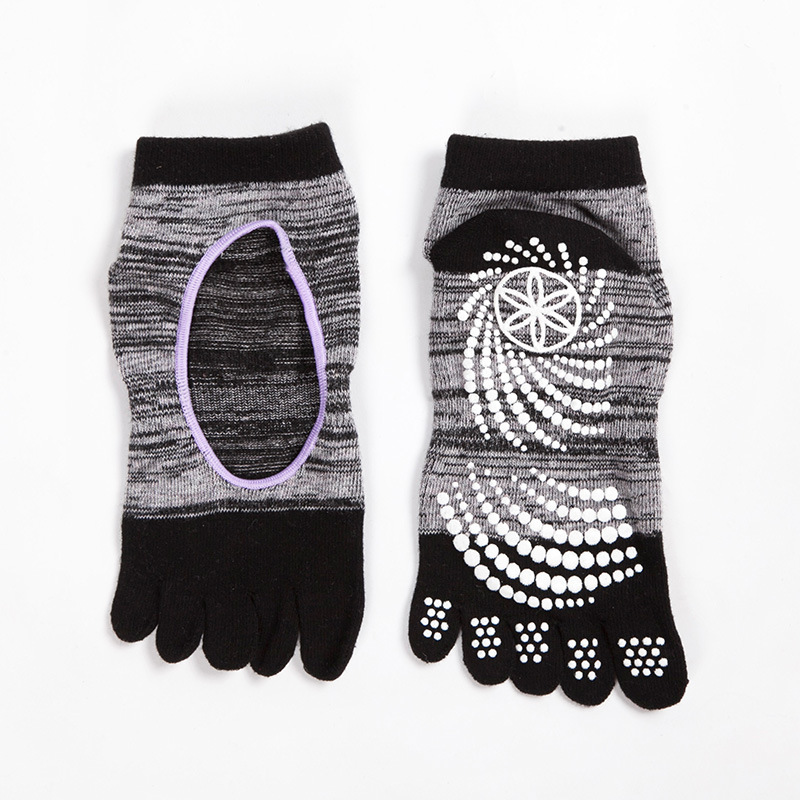Non Slip Yoga Socks Four Seasons Paragraph Cotton Halter Sports Dispensing Toe Socks Breathable Socks
